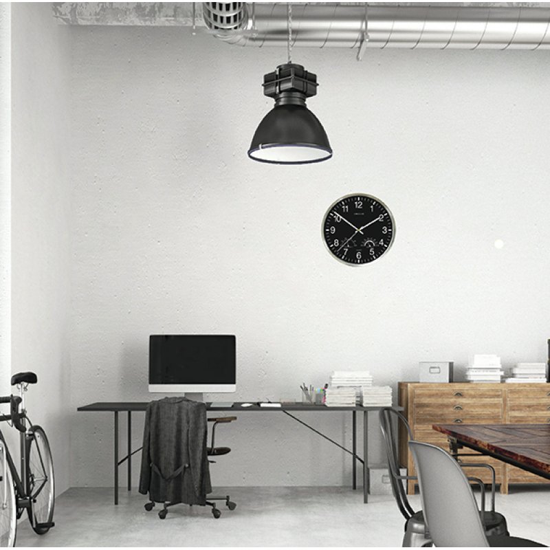 Unilux WETTY Horloge à quartz Rond Gris