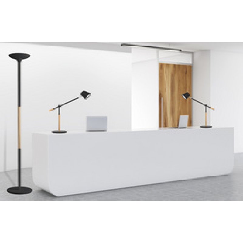 UNiLUX Lampe de bureau à LED VICKY, dimmable, hêtre/noir