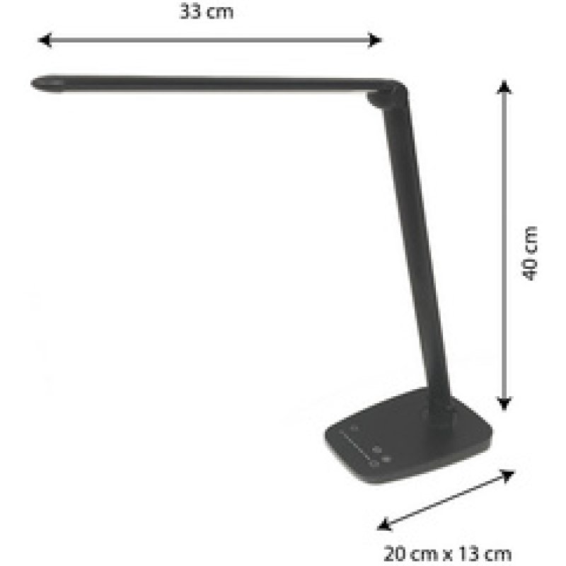 UNiLUX Lampe de bureau à LED WISTLED, noir