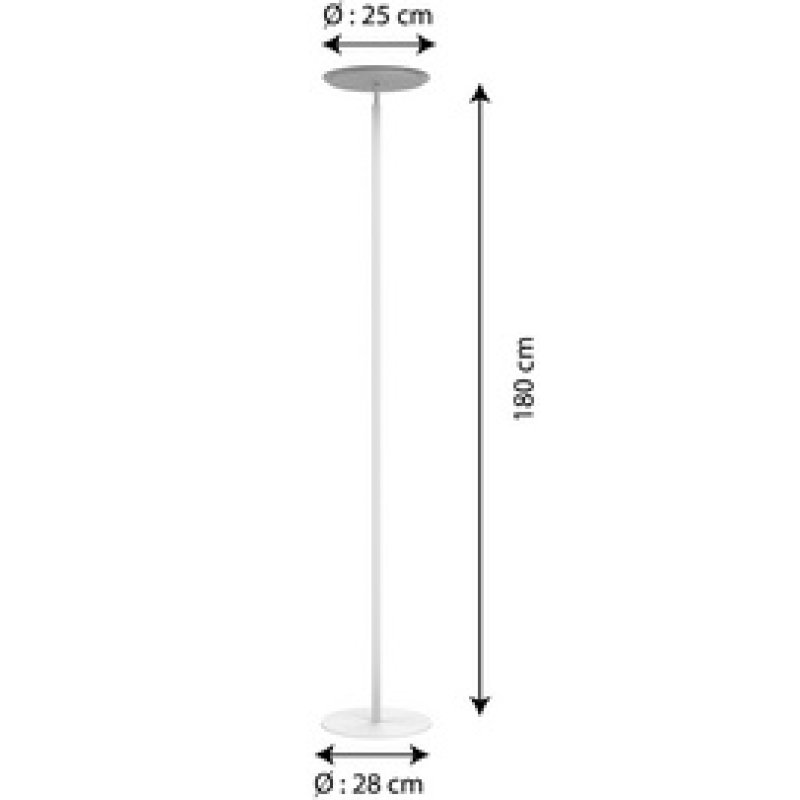 UNiLUX Lampadaire à LED LEDDY, hauteur: 1.800 mm, blanc