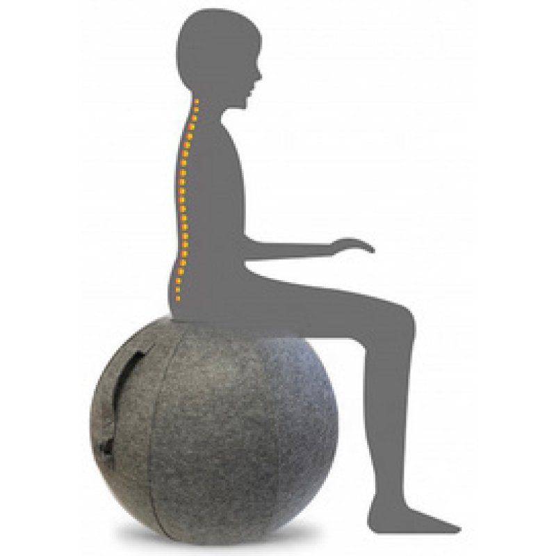 UNiLUX Ballon d'assise ergonomique ERGO SPHERE, gris