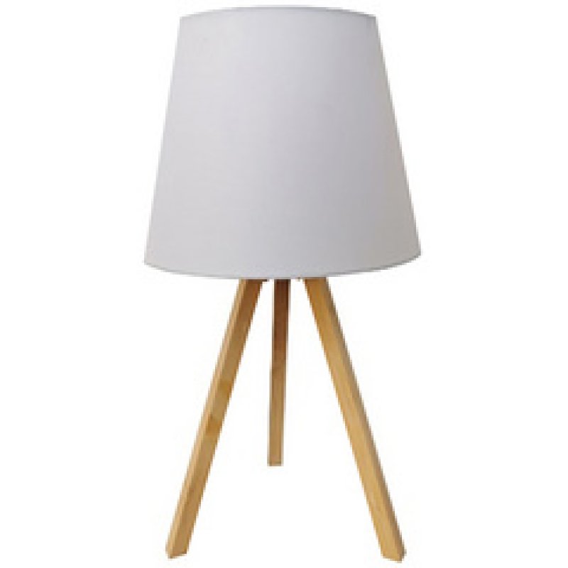 UNiLUX Lampe de table à LED KATY, blanc / bambou