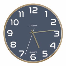 Unilux 400165110 wall/table clock Analog clock Round Beech, Blue