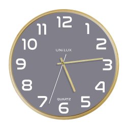 UNiLUX Horloge murale à quartz "BALTIC", gris