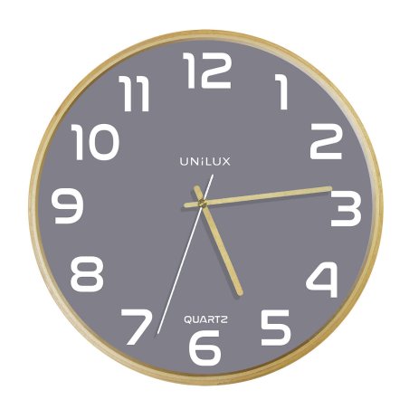 UNiLUX Horloge murale à quartz "BALTIC", gris