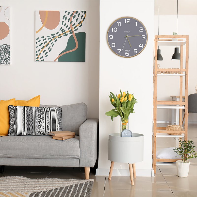UNiLUX Horloge murale à quartz "BALTIC", gris