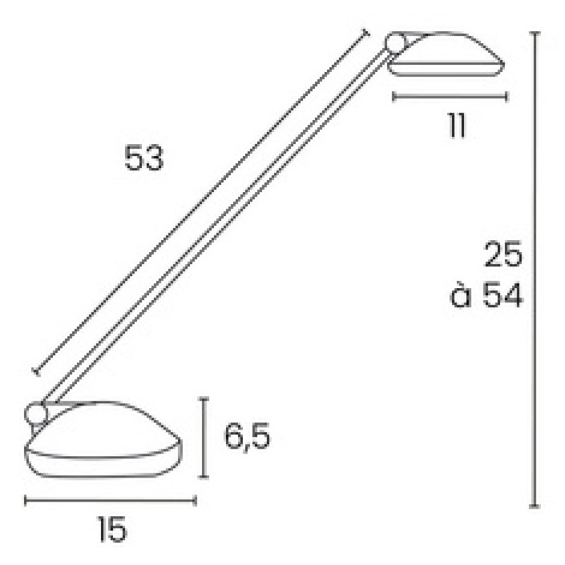 UNILUX Lampe LED de bureau JOKERLED OCEANIS, bleu/noir
