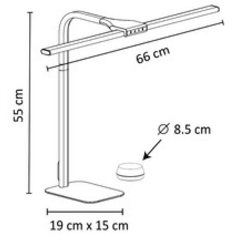 UNiLUX Lampe de bureau à LED STRATA BASE, pied, blanc