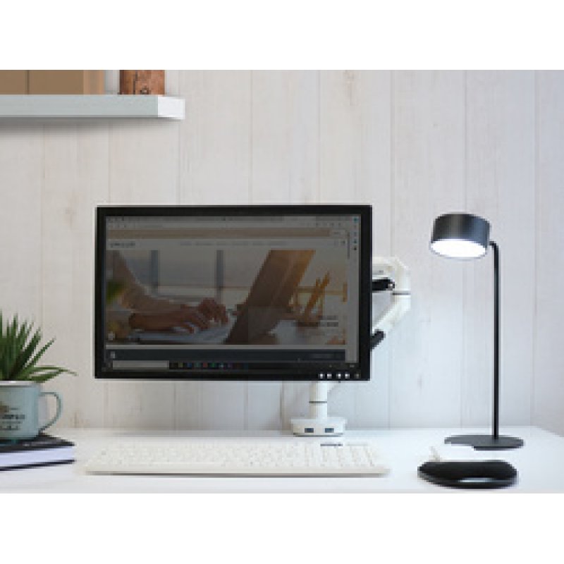 UNiLUX Lampe de bureau/murale à LED et batterie SUNSET, noir