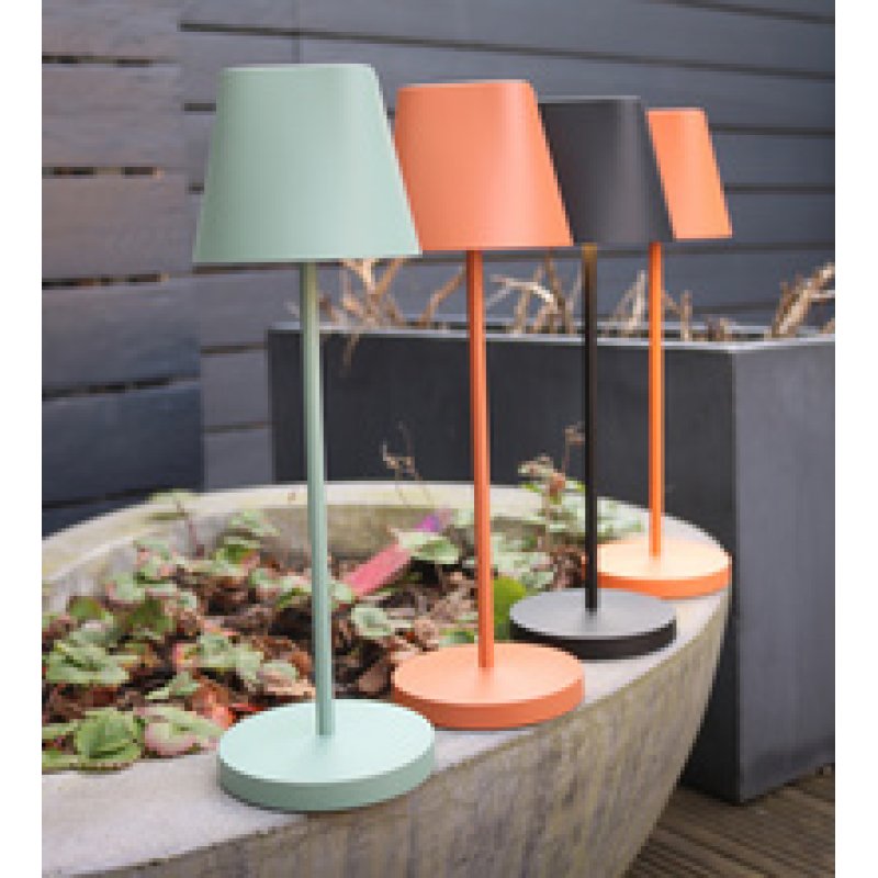 UNiLUX Lampe de bureau à LED et batterie AVA, pied, noir