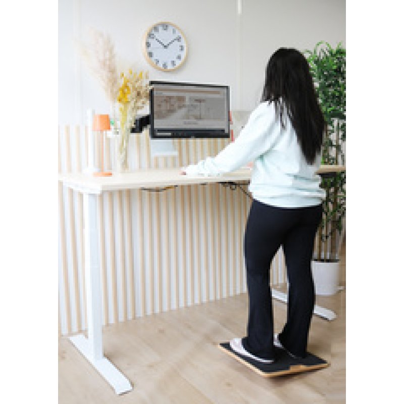 UNiLUX Repose-pieds à bascule BALANCY, noir/bois