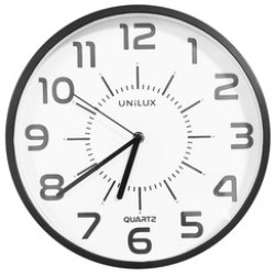 UNiLUX Horloge murale à quartz POP PL, diamètre 305 mm, noir