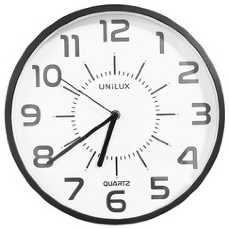 UNiLUX Horloge murale à quartz POP PL, diamètre 305 mm, noir