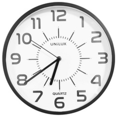 UNiLUX Horloge murale à quartz POP PL, diamètre 305 mm, noir