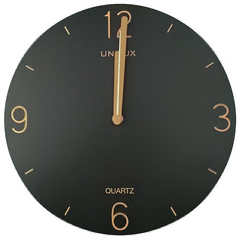 UNiLUX Horloge murale à quartz SAVANA, diamètre 300 mm, noir