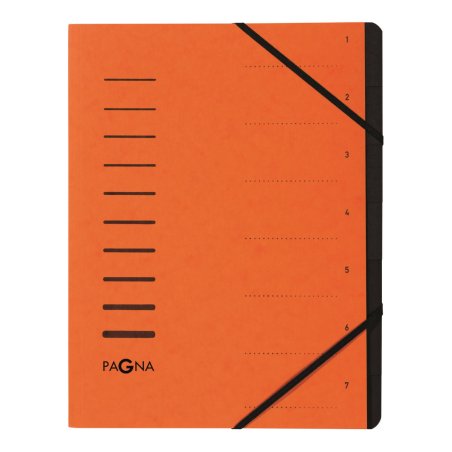 PAGNA Trieur "Sorting File", 7 compartiments, orange