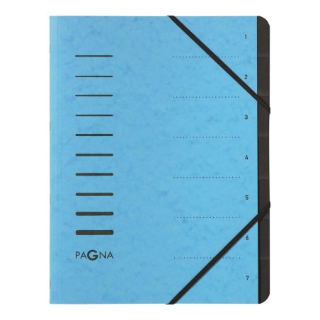 PAGNA Trieur "Sorting File", 7 compartiments, bleu clair