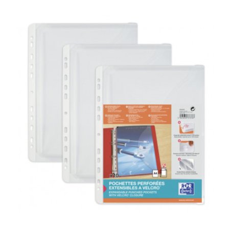 Oxford Pochettes à soufflet, A4, PP, 0,2 mm, transparent