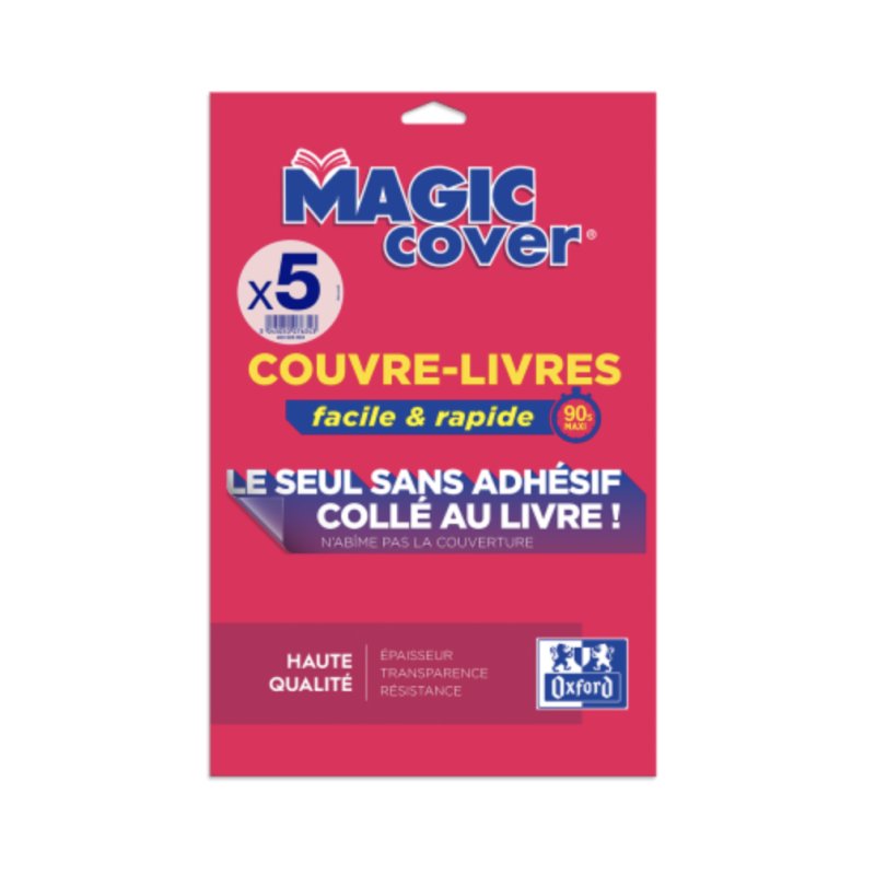 Oxford Couvre-livres "Magic Cover", contenu: 5 feuilles