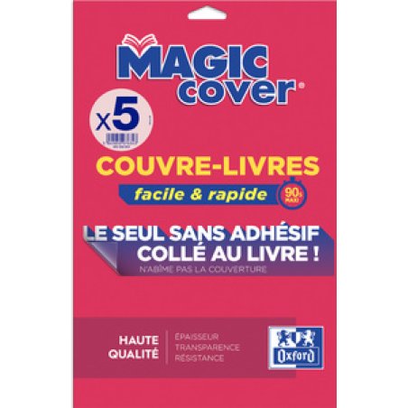 Oxford Couvre-livres "Magic Cover", contenu: 10 feuilles