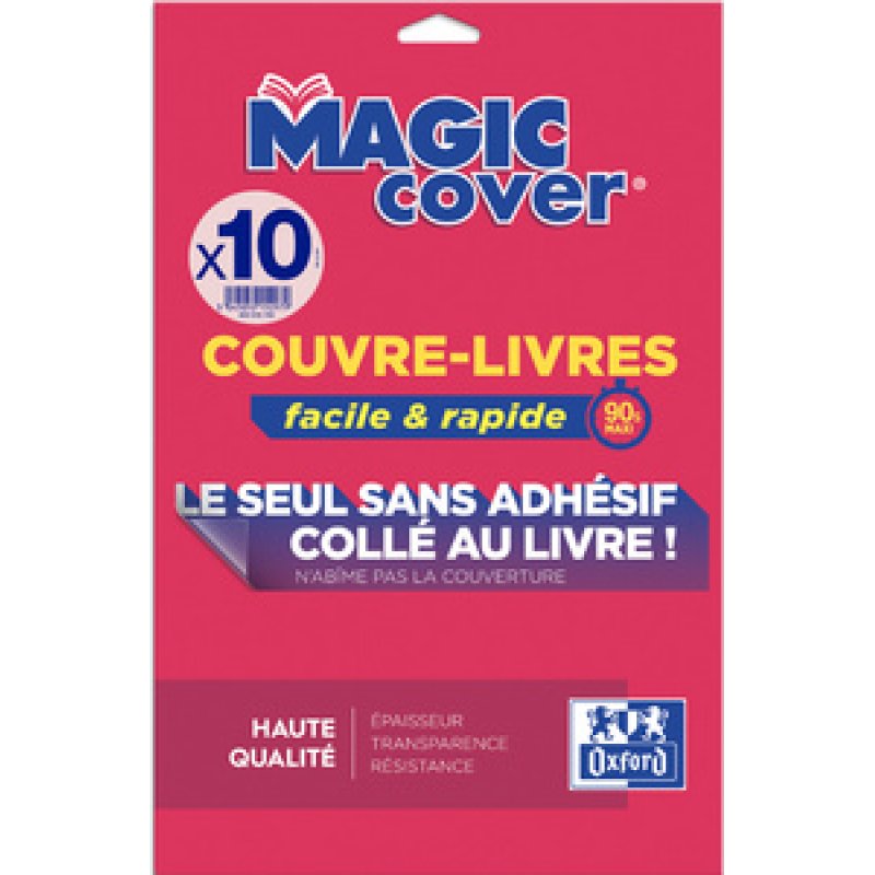 Oxford Couvre-livres "Magic Cover", contenu: 10 feuilles