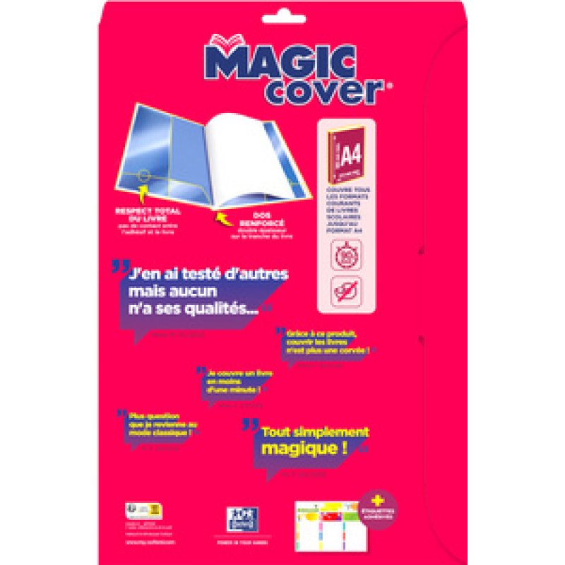 Oxford Couvre-livres "Magic Cover", contenu: 10 feuilles