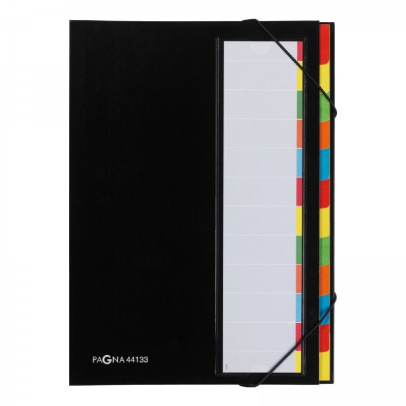 Pagna 44133-04 tab index Cardboard, Polyethylene, Rubber Black