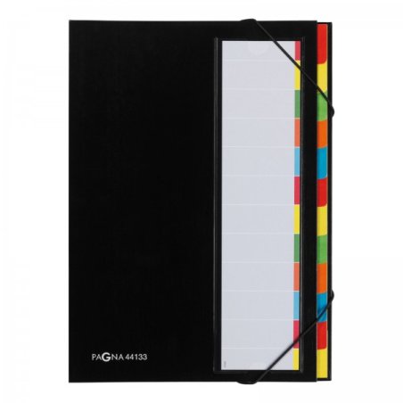 Pagna 44133-04 tab index Cardboard, Polyethylene, Rubber Black