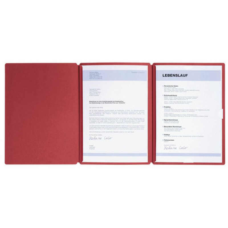 PAGNA Bewerbungsmappe "Spirit", DIN A4, aus Karton, rot
