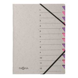 Pagna 44312-10 divider book Grey, Purple Cardboard A4