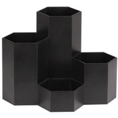 WEDO Multipot HONEYCOMB, 4 compartiments, PP, noir