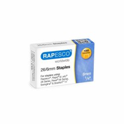 Rapesco S11661Z3 Pack d'agrafes 1000 agrafes