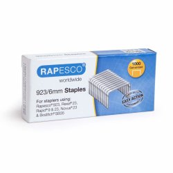 RAPESCO Agrafes 923/6, 1.000 pièces, galvanisé