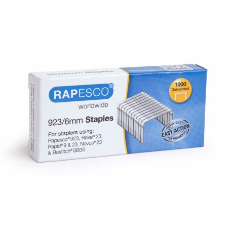 Rapesco 923/6mm Staples pack 1000 staples