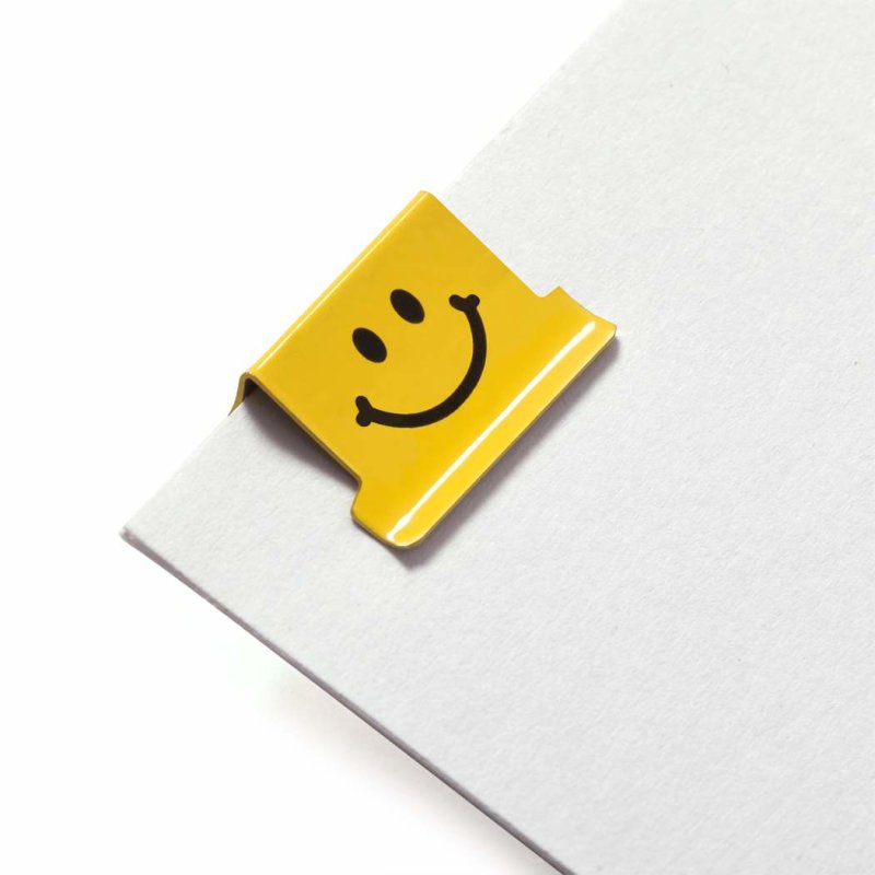 RAPESCO Clips à documents Supaclip 40, jaune, motif Smile