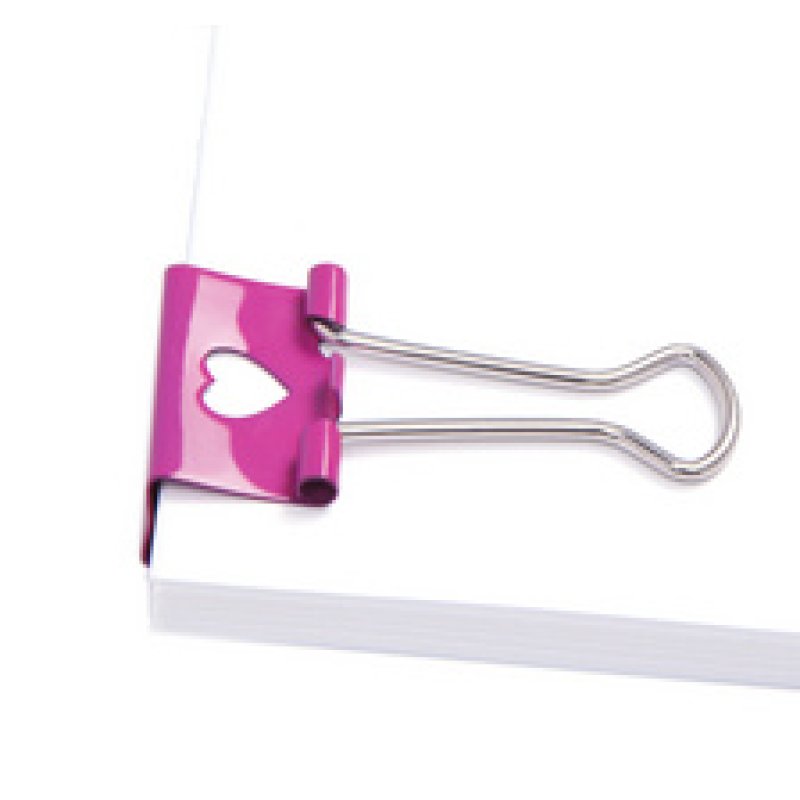 RAPESCO Pince double clip, (L)19 mm, rose, émoticône