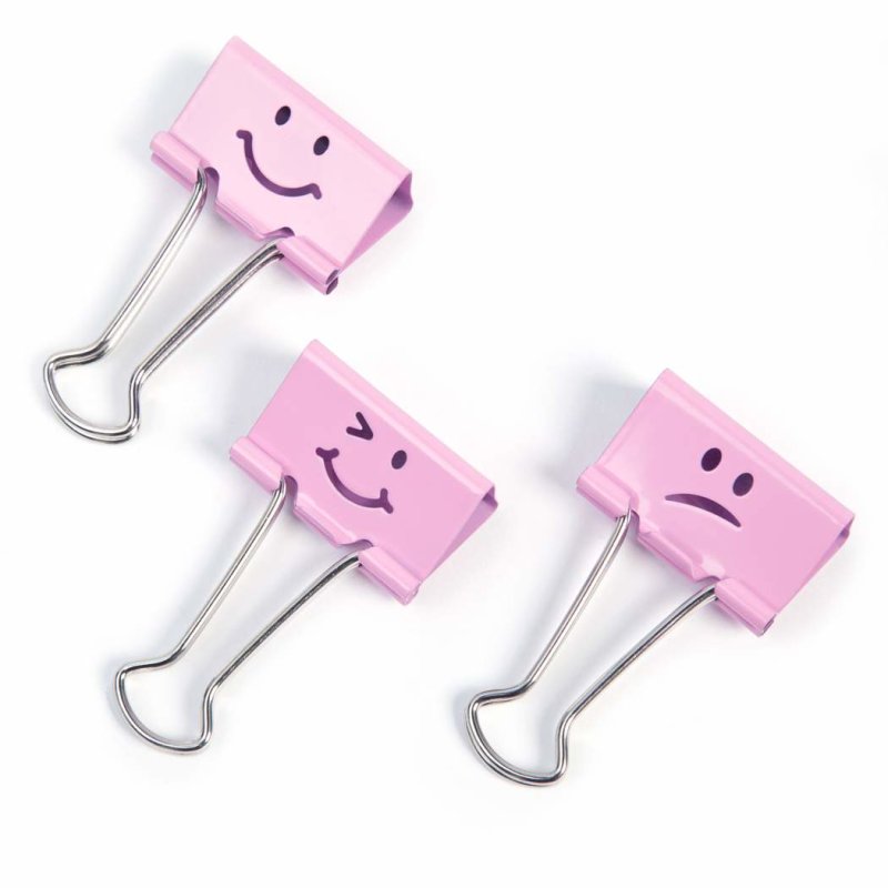 Rapesco 32mm Foldback Clips Assorted Emojis