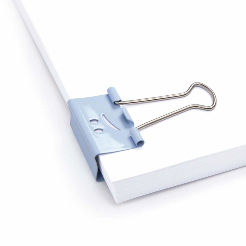 RAPESCO Pince double clip, (L)32 mm, bleu clair, émoticône