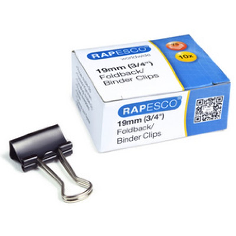 RAPESCO Pince double clip, largeur: 19 mm, noir