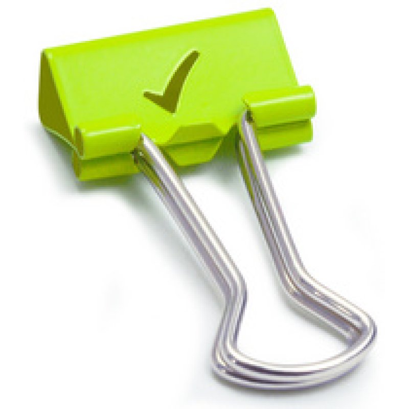 RAPESCO Pince double clip, (L)19 mm, Smile, 80 pièces, vert