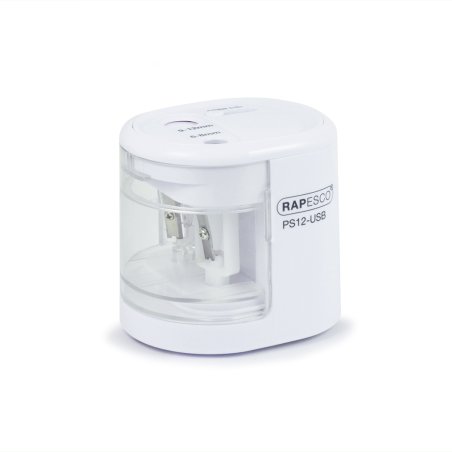 RAPESCO Taille-crayon électrique double PS12-USB, blanc