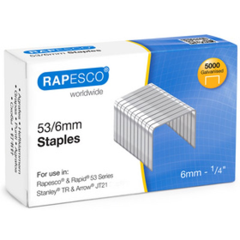 RAPESCO Agrafes 53/6, 2.000 pièces, galvanisé