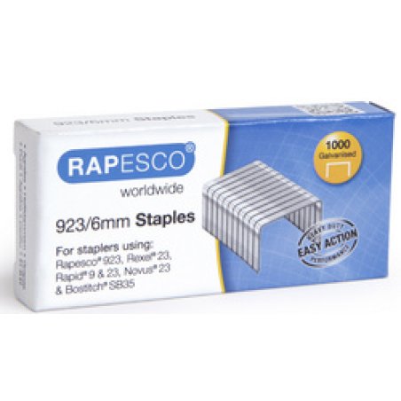 RAPESCO Agrafes 923/13, 1.000 pièces, galvanisé