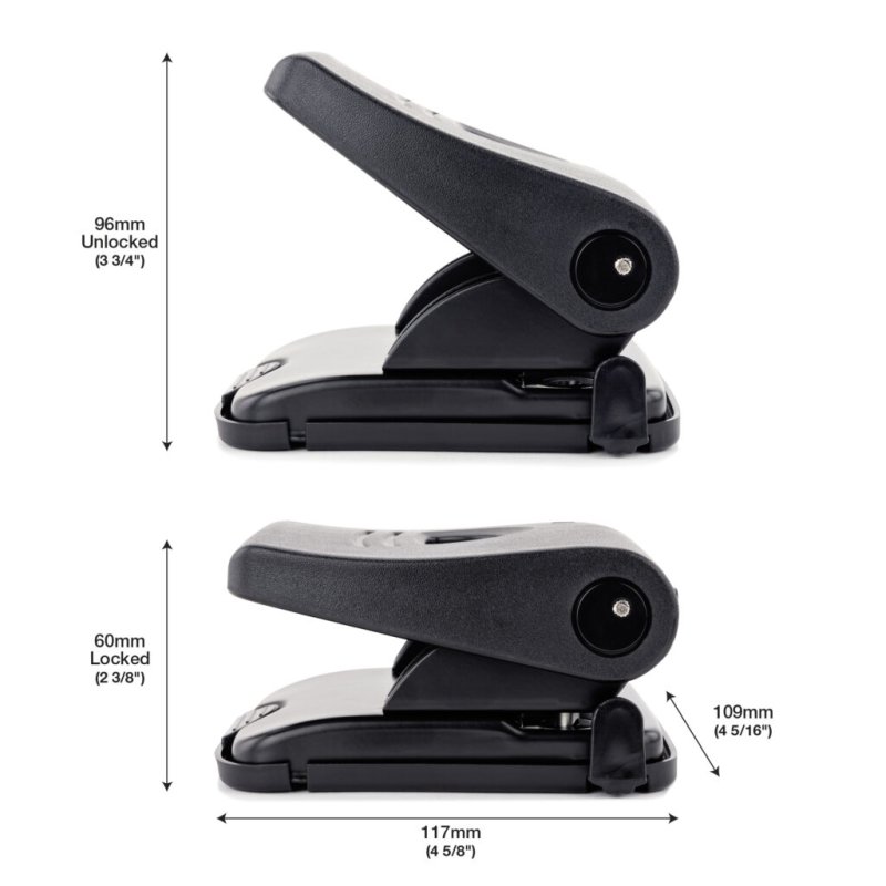 Rapesco 827-P 2 hole punch 30 sheets Black