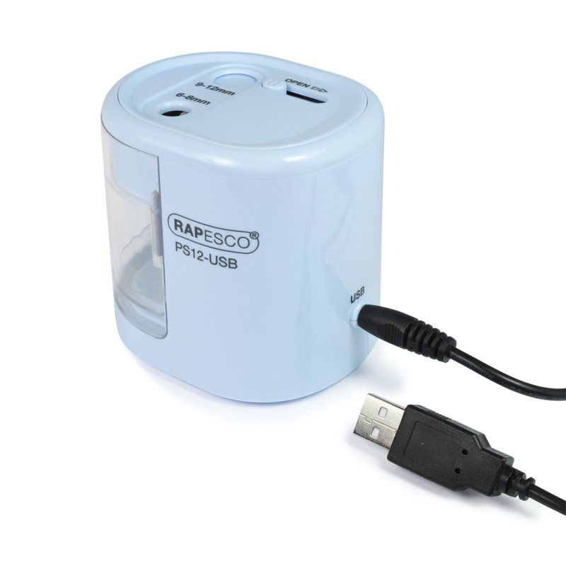 Rapesco PS12-USB Taille crayon électrique Bleu