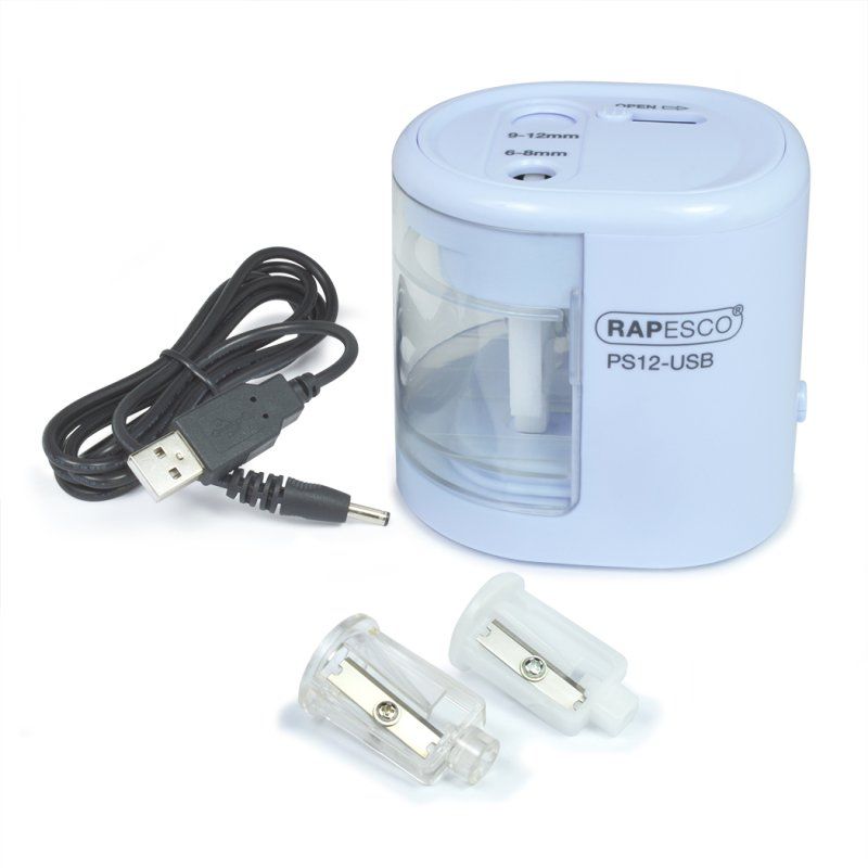 Rapesco PS12-USB Taille crayon électrique Bleu