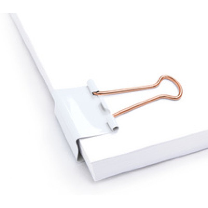 RAPESCO Pince double-clip, (L)19mm, blanc/or rose, 80 pièces