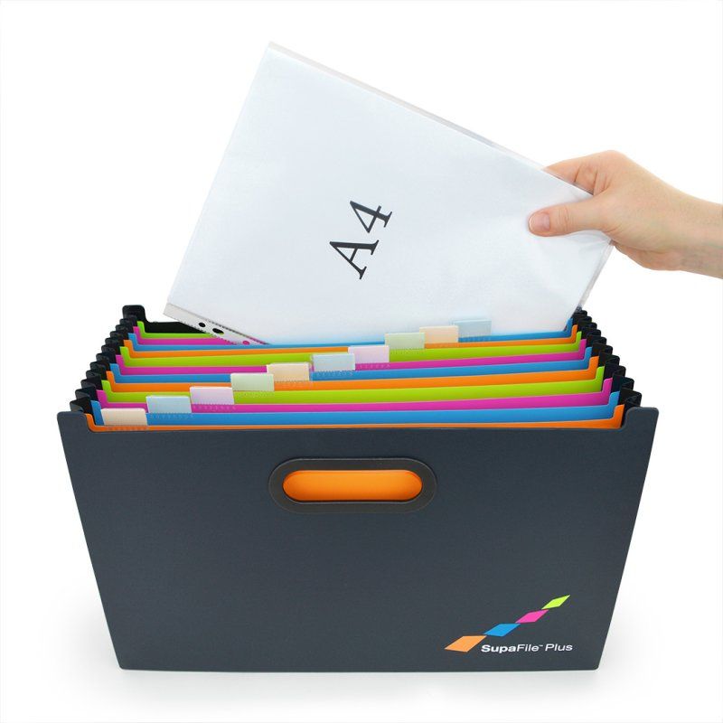 RAPESCO Trieur SupaFile Plus, A4 , 13 compartiments, noir