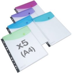 RAPESCO Pochette à documents, A4, trous pour l'archivage