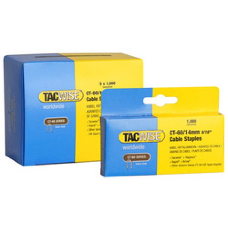 TACWISE Agrafes pour câble CT-60/14 mm, galvanisé